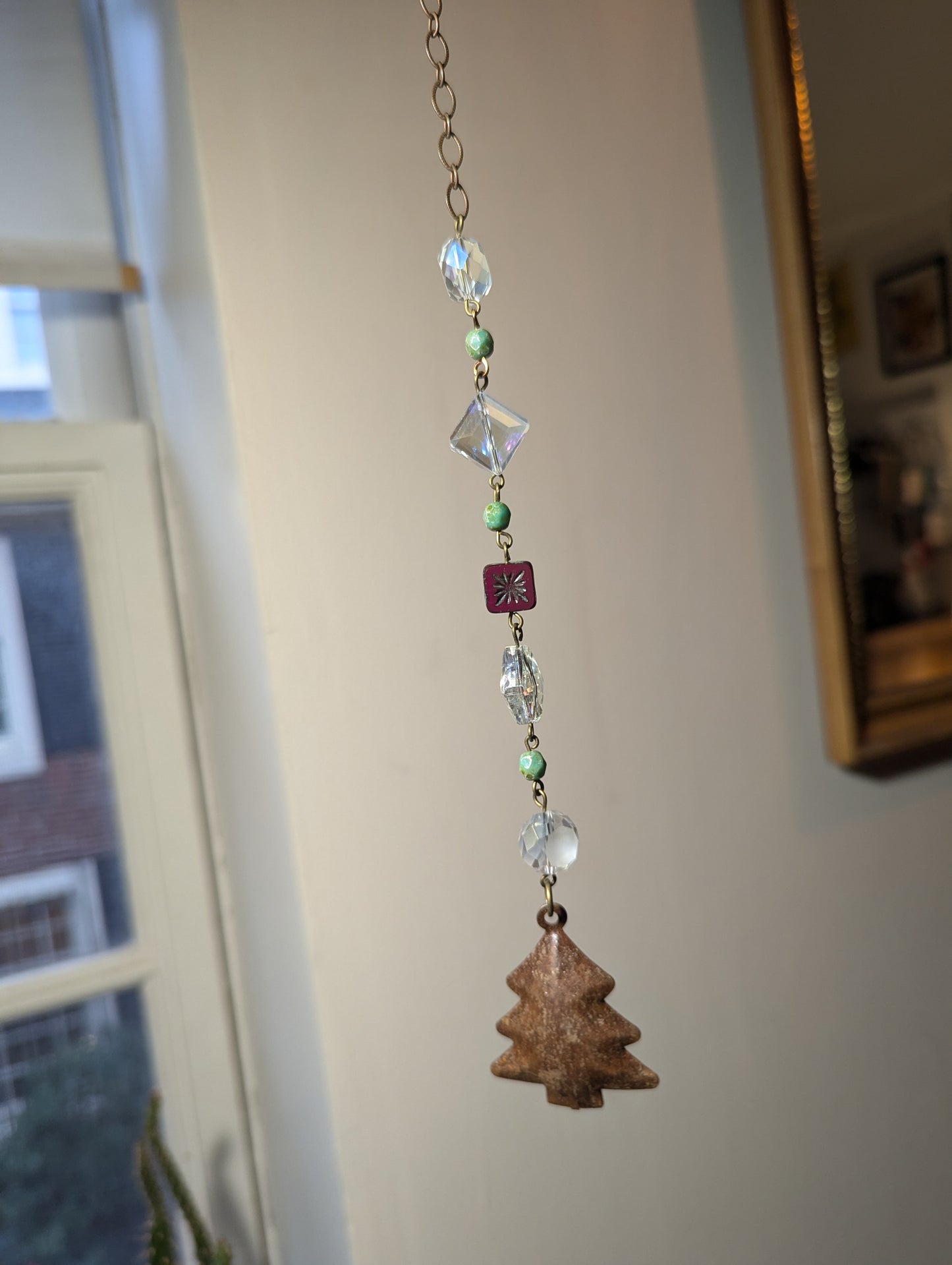 Rustic Tree Metal Bell Suncatcher