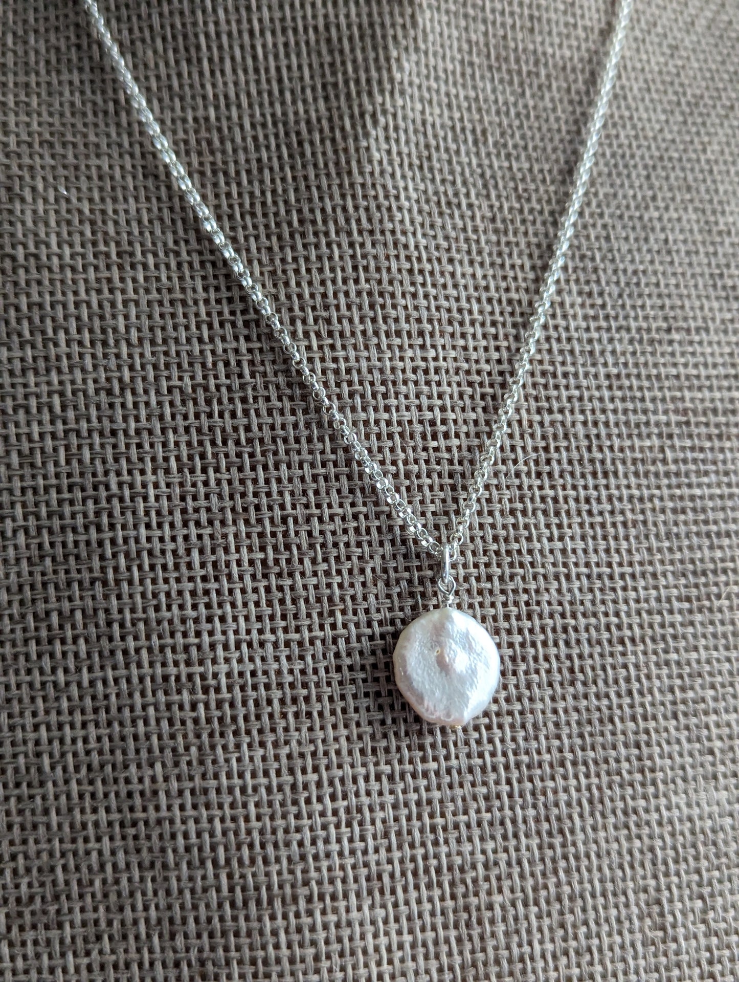Freshwater Pearl Pendant on Sterling silver