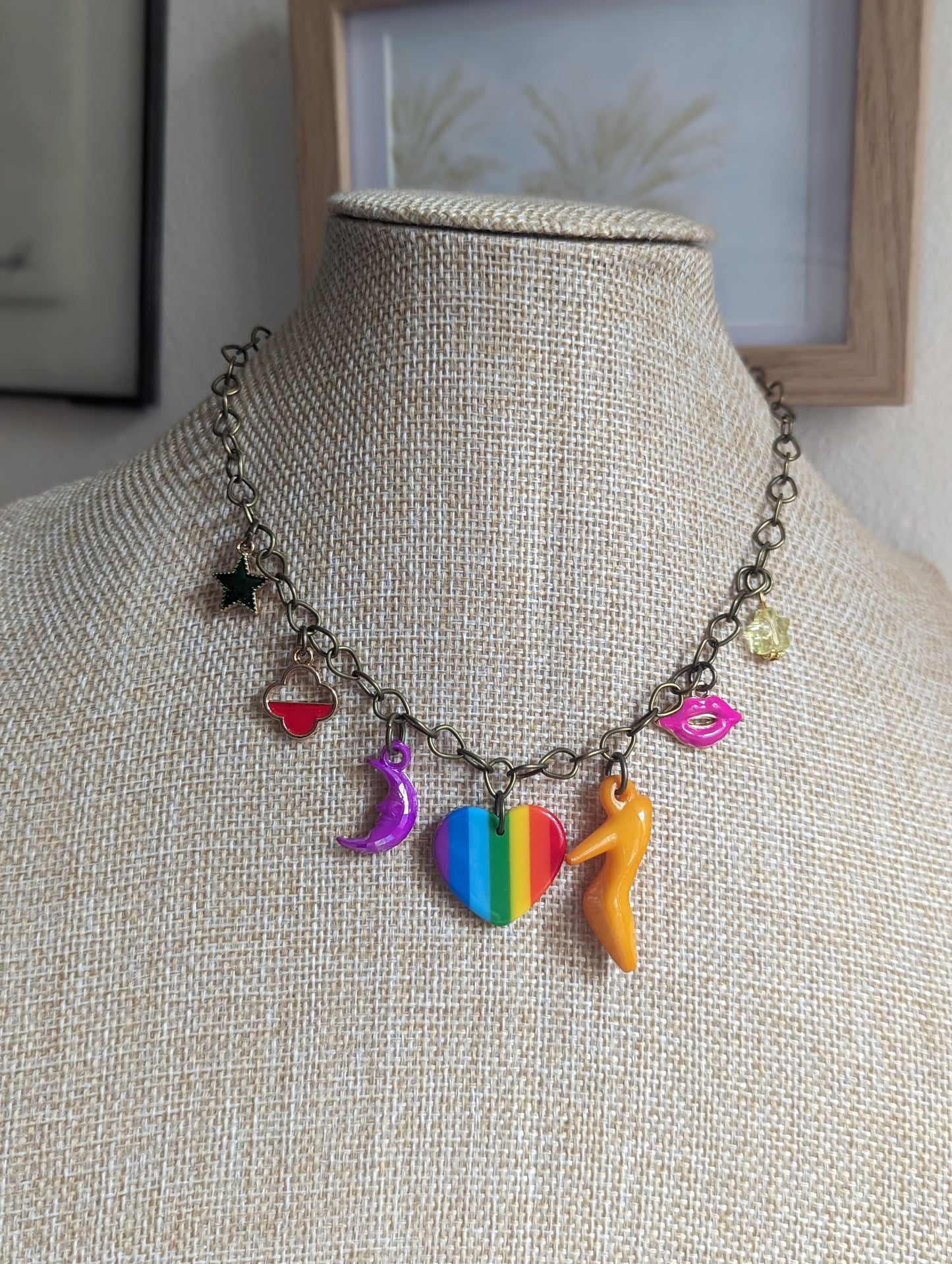 Rainbow Assorted Charm Necklace #1