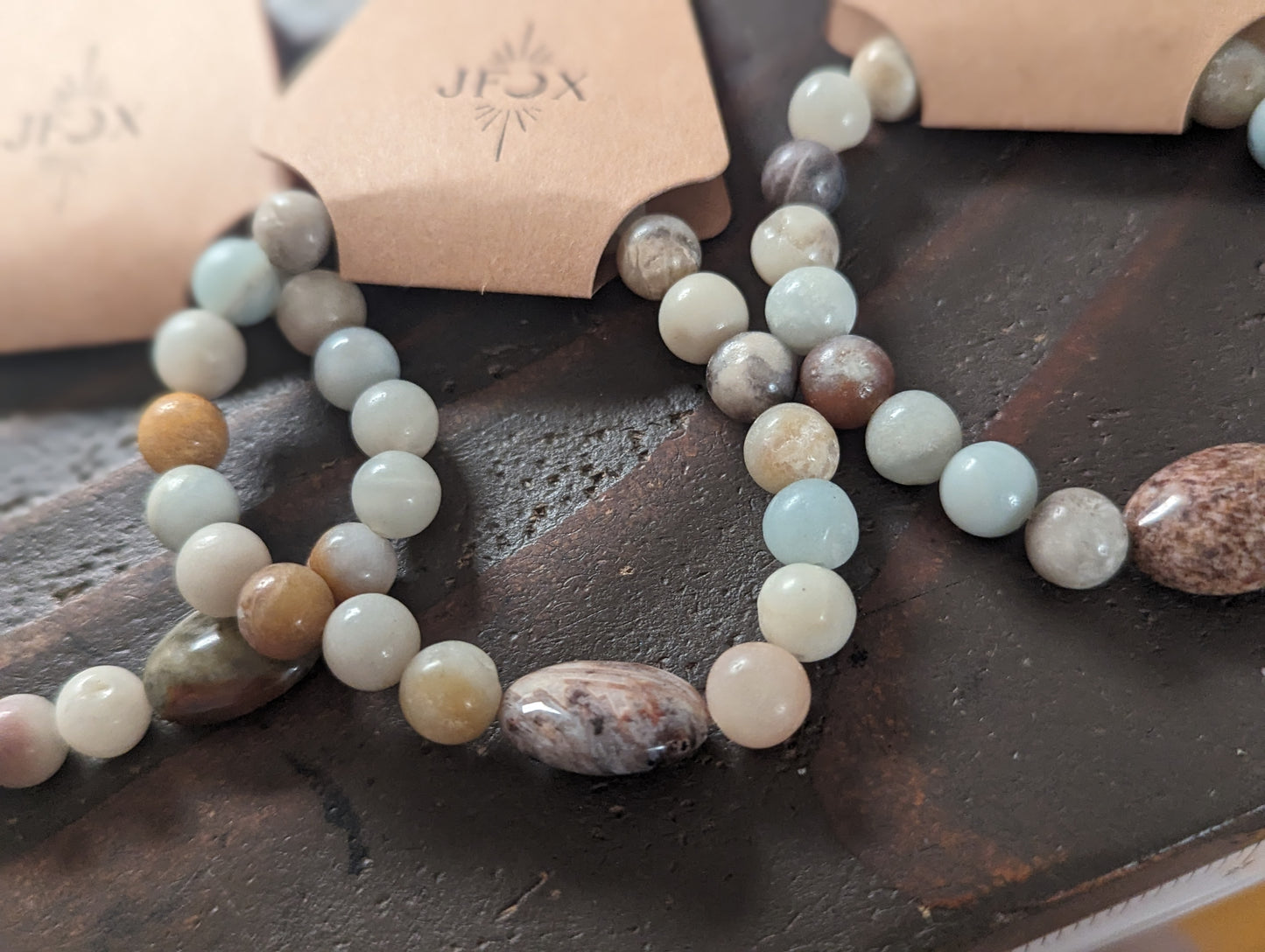 Multi-Color Amazonite and Agate Bracelet (various sizes available)