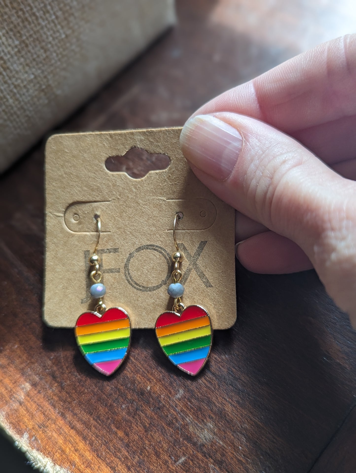 Rainbow Heart Earrings