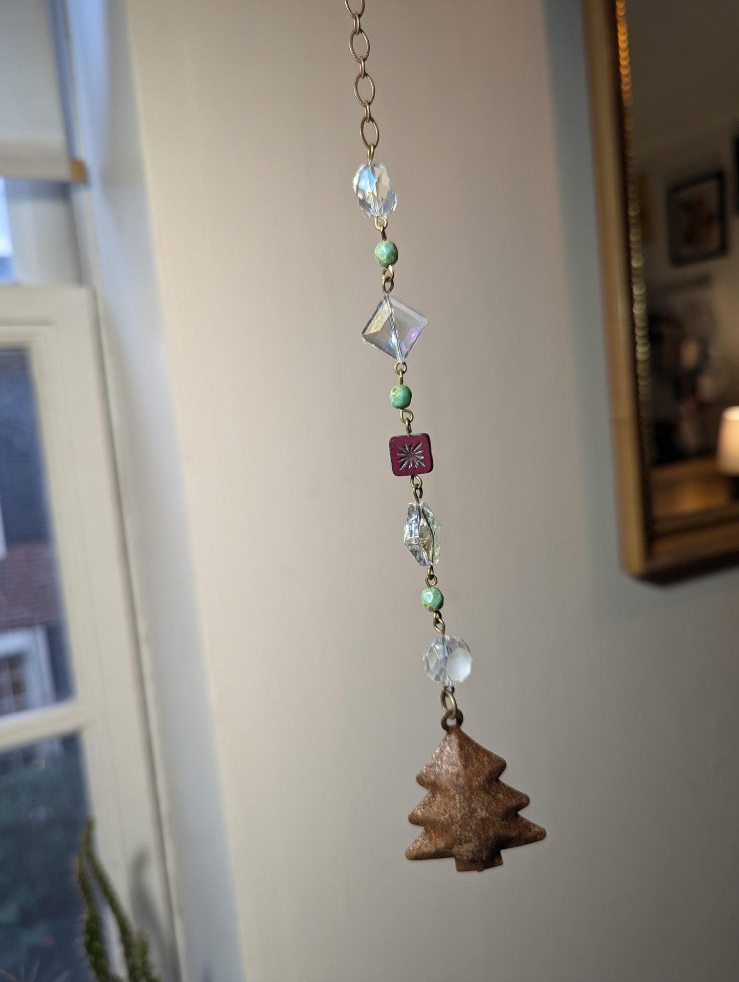 Rustic Tree Metal Bell Suncatcher