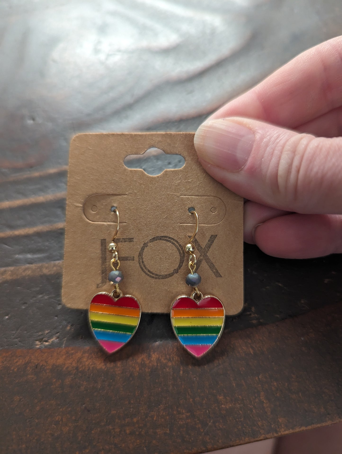 Rainbow Heart Earrings