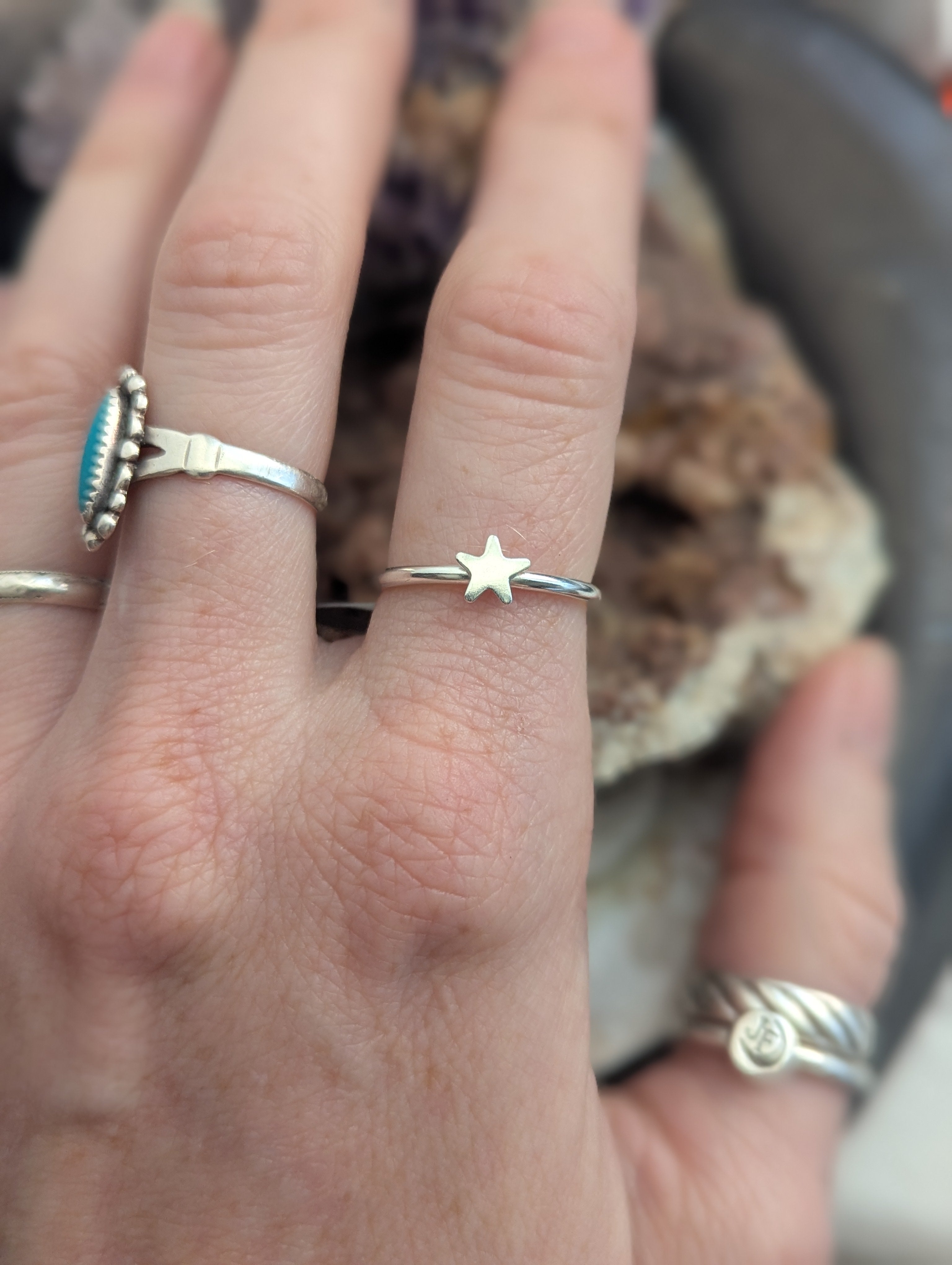 Sterling Silver Star Ring (Made to Order) various sizes available