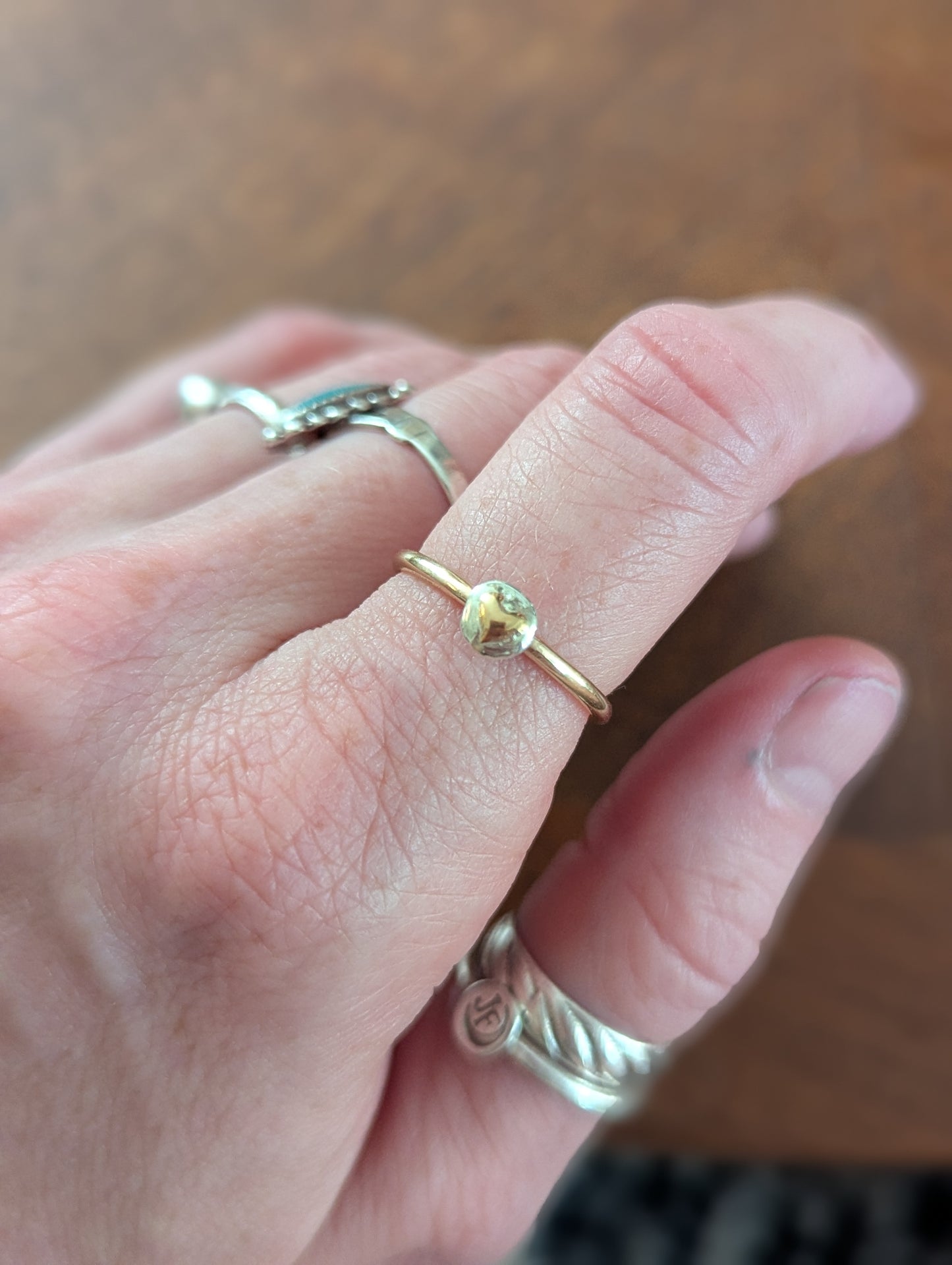 Puffy Heart 14kGF Ring - Size 7