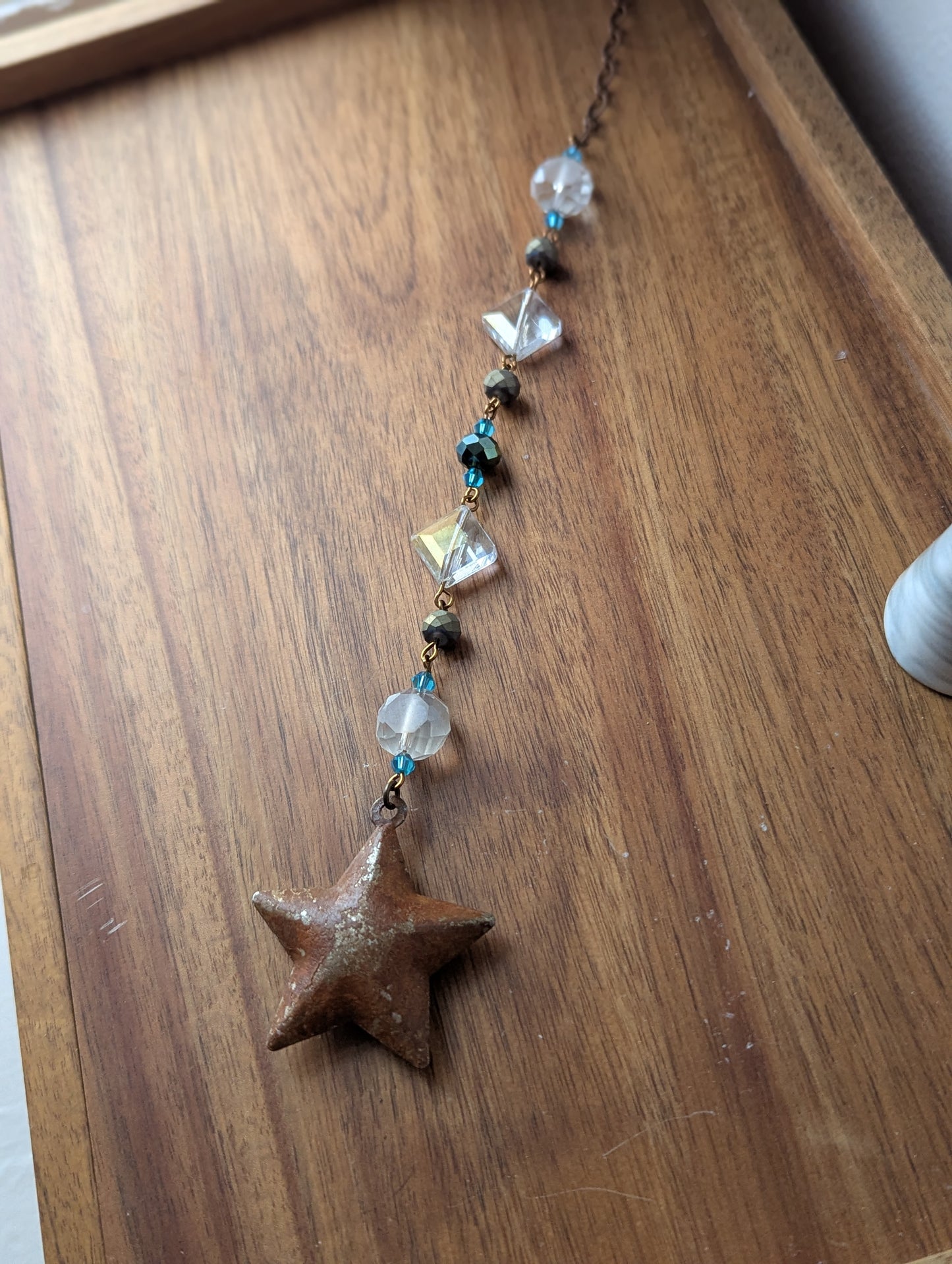 Rustic Star Metal Bell Suncatcher