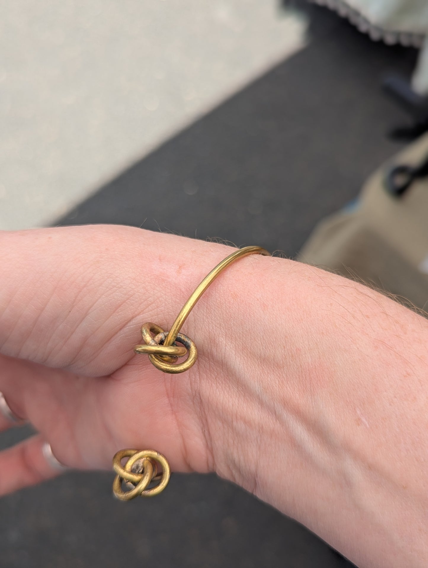 Brass Knotted Cuff