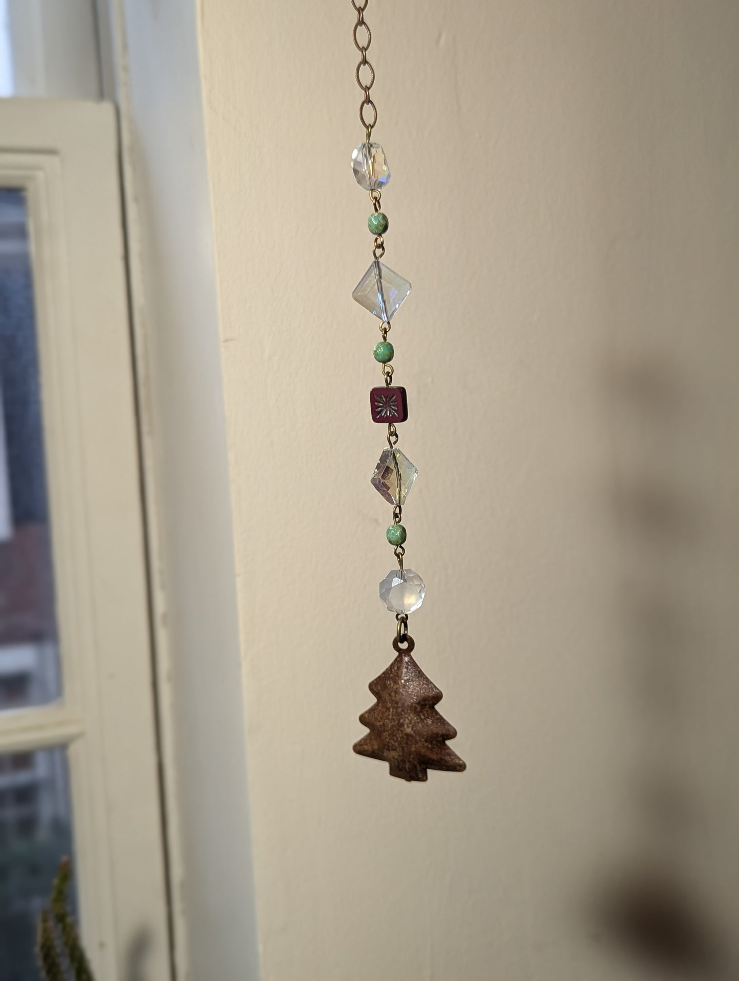 Rustic Tree Metal Bell Suncatcher