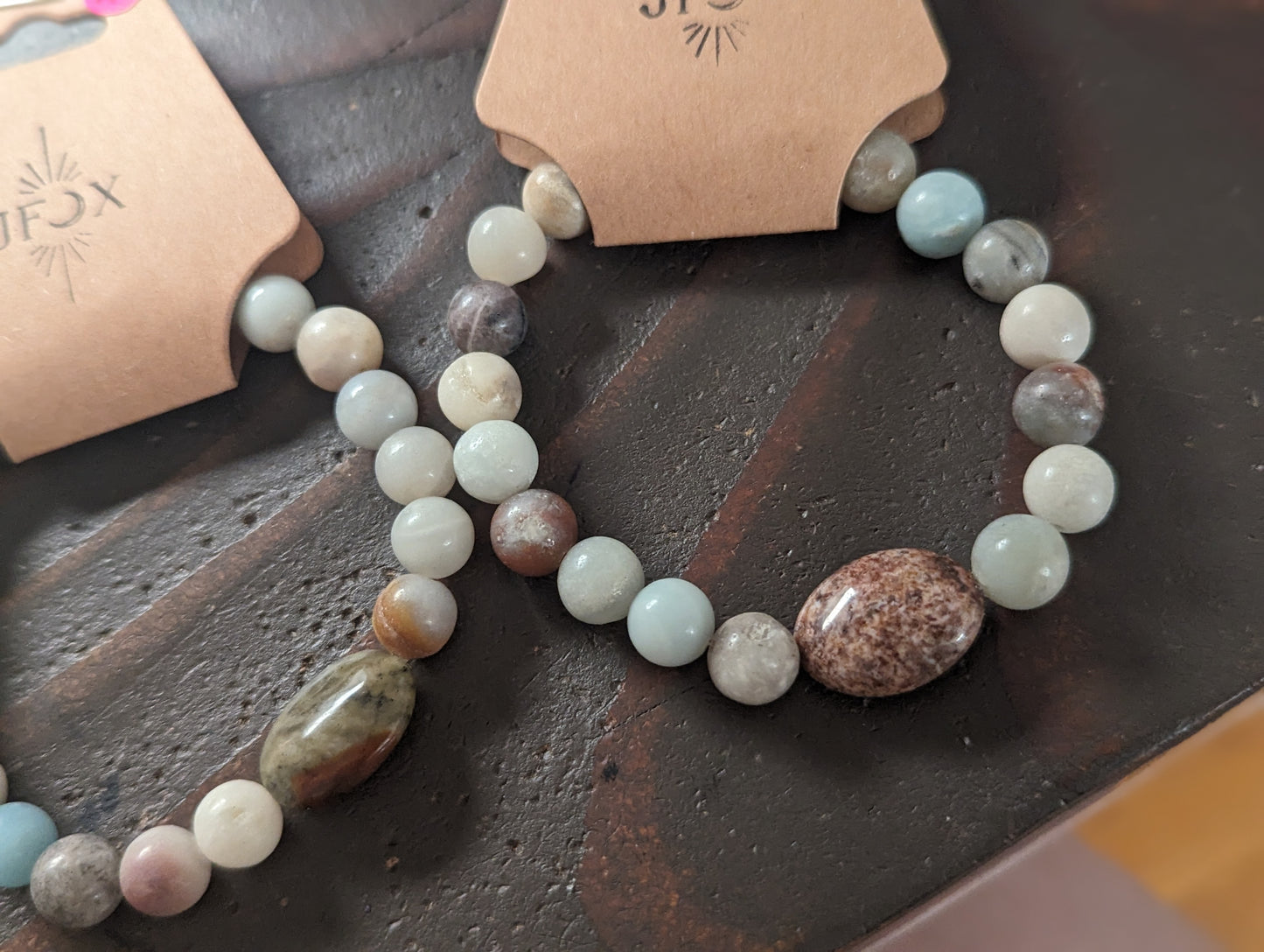 Multi-Color Amazonite and Agate Bracelet (various sizes available)