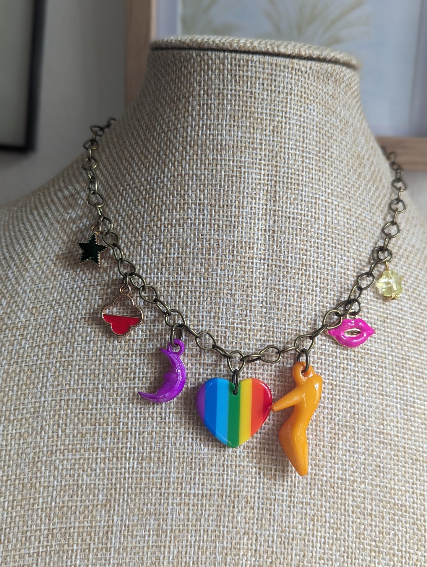 Rainbow Assorted Charm Necklace #1