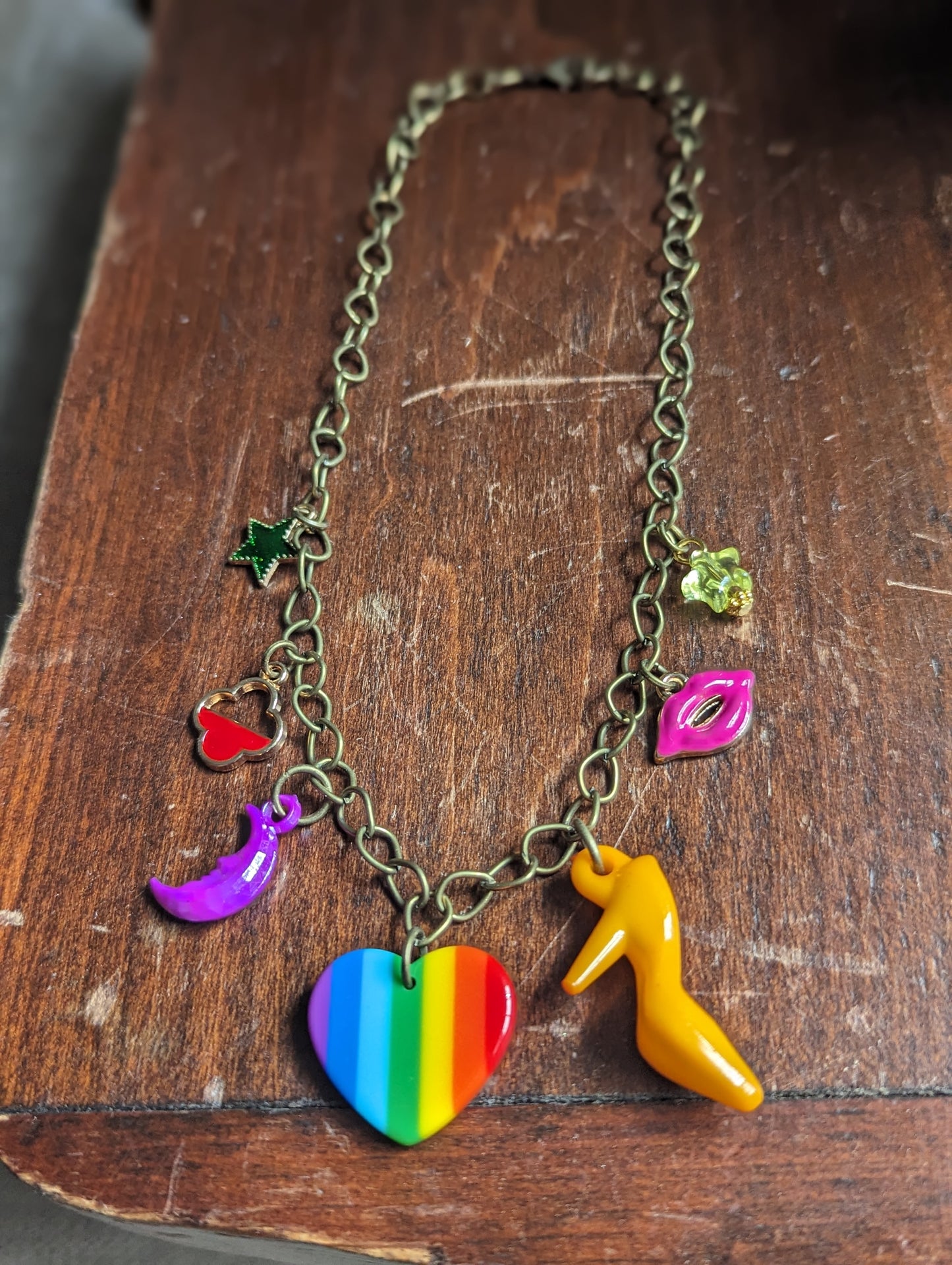 Rainbow Assorted Charm Necklace #1