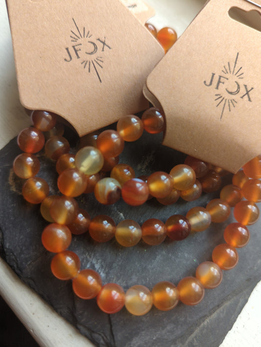 Pulsera de cornalina (varios tamaños disponibles) *Estilo retirado*