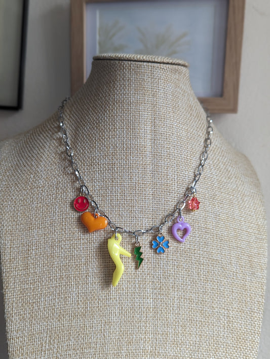 Rainbow Assorted Charm Necklace #2