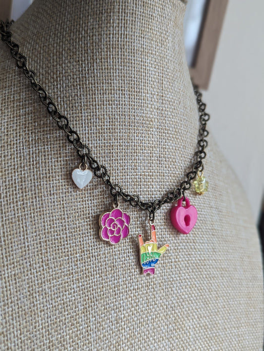 Rainbow Assorted Charm Necklace #5