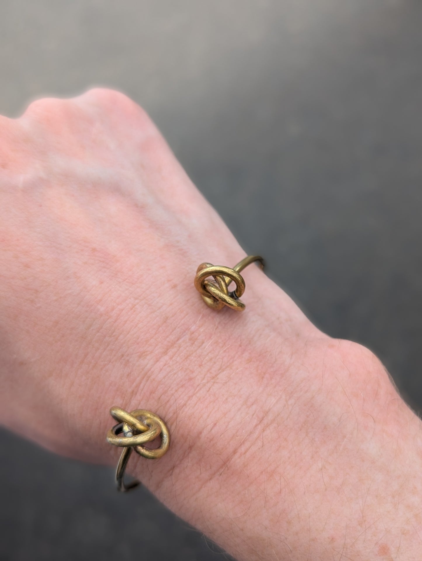 Brass Knotted Cuff