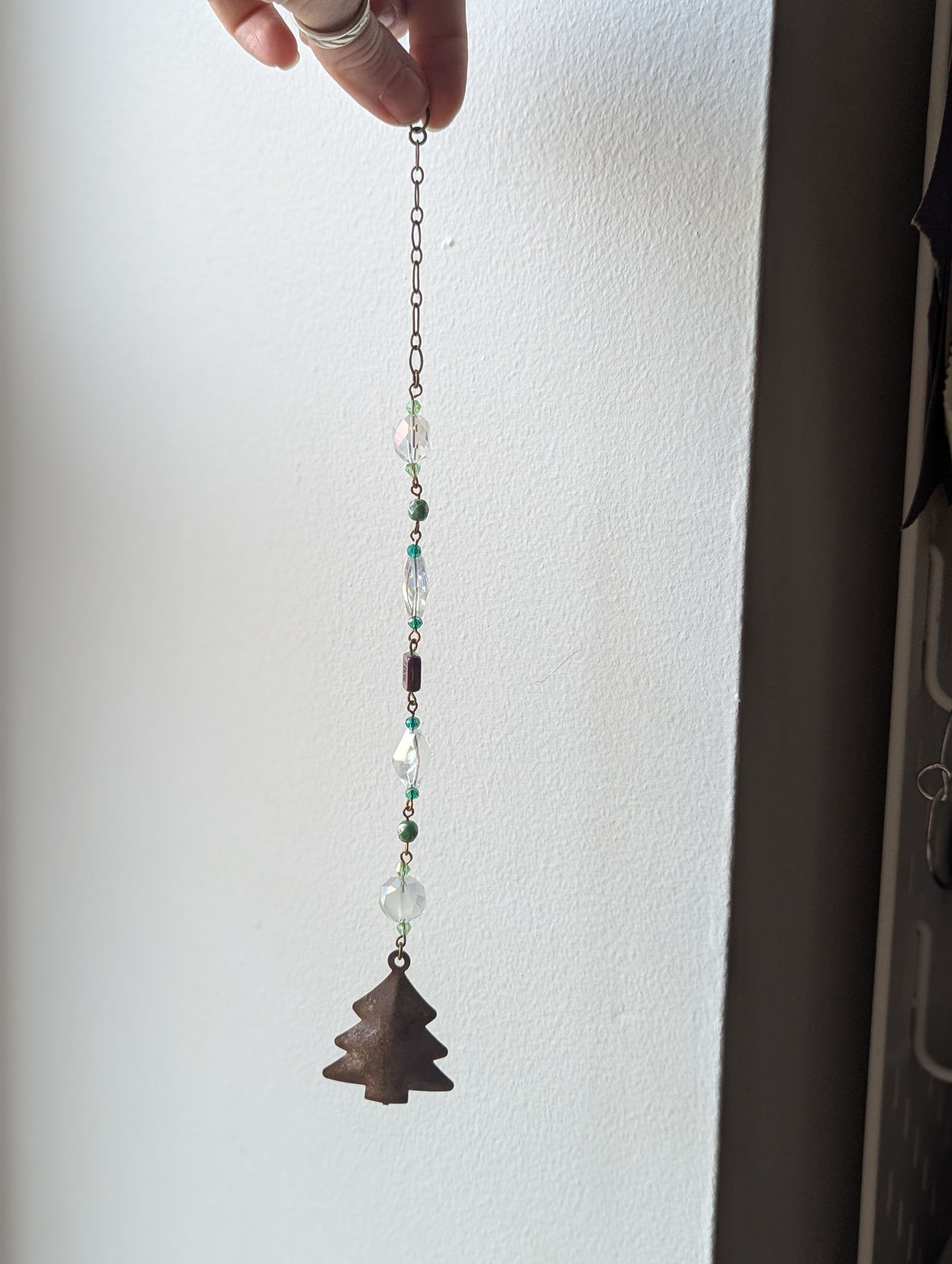 Rustic Tree Metal Bell Suncatcher
