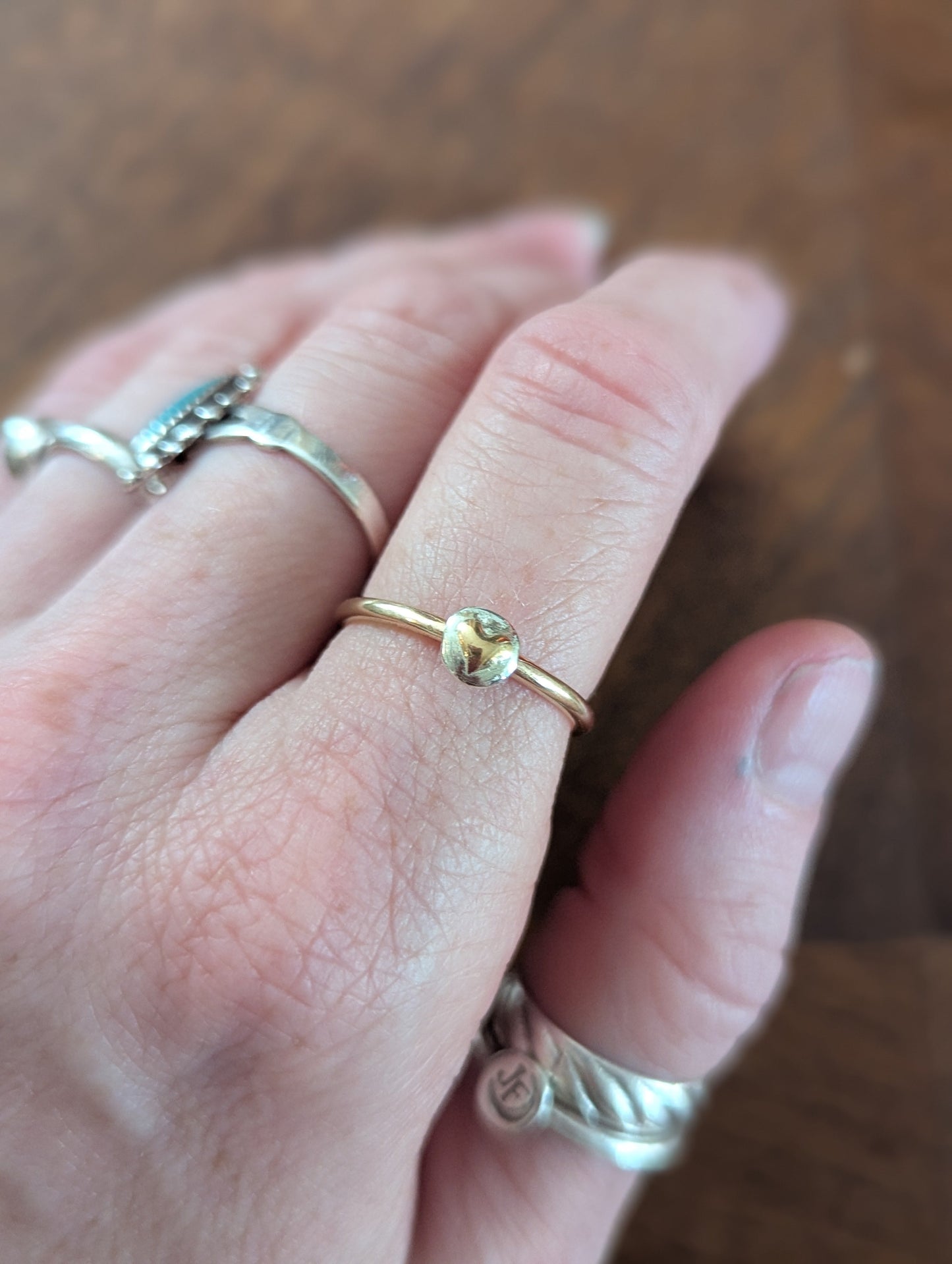 Puffy Heart 14kGF Ring - Size 7
