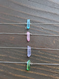 Purple Quartz Crystal Point on Sterling Silver