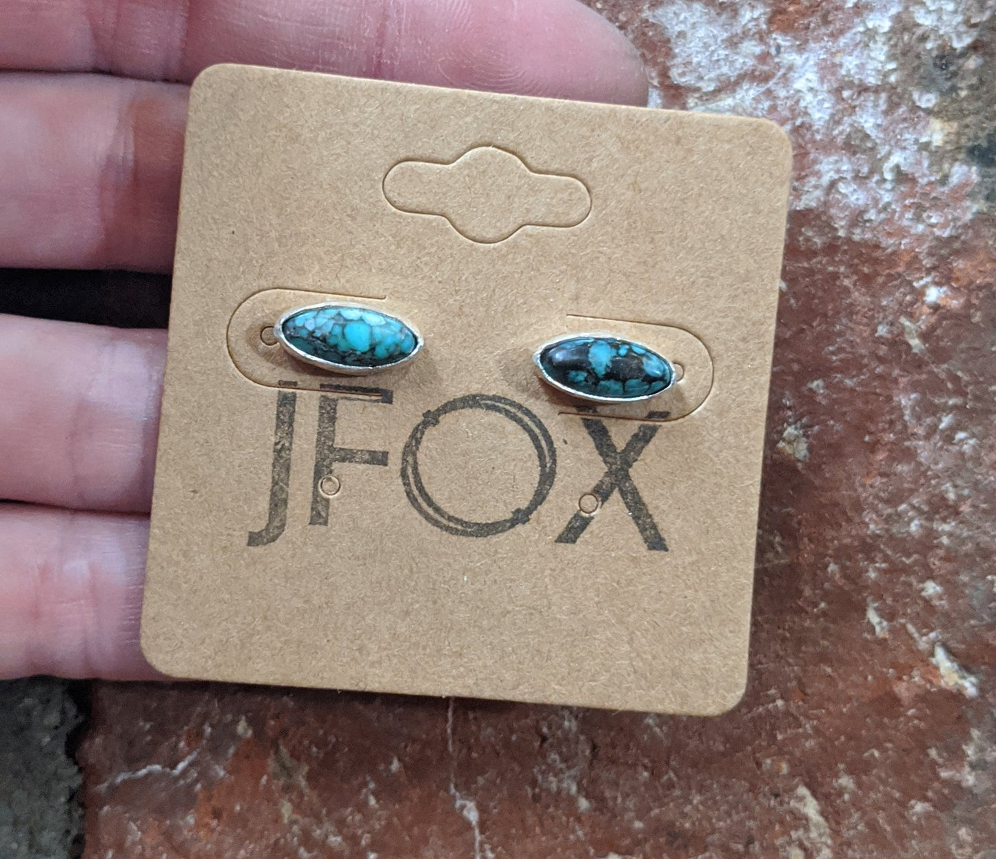 Vintage Marquise Cut Turquoise Studs (MTO)