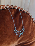 Sterling Silver Hammered Sun Necklace (mto)