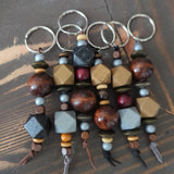 Geometric Wooden Keychain