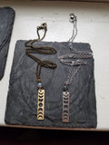 Moon Phase and Labradorite Necklace (Brass or Silver)
