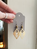 Moon Phase and Hematite Earrings (Gold or Silver)