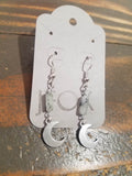Crescent Moon Quartz Drop Earrings