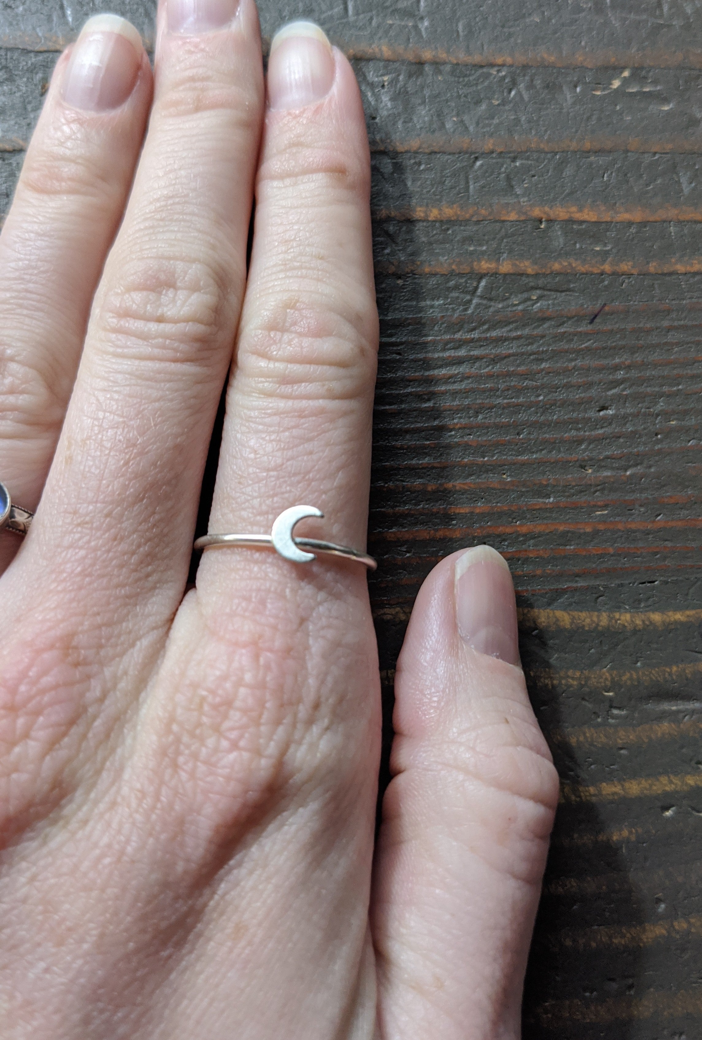 Pearl Crescent Moon Ring – SHINE JEWEL
