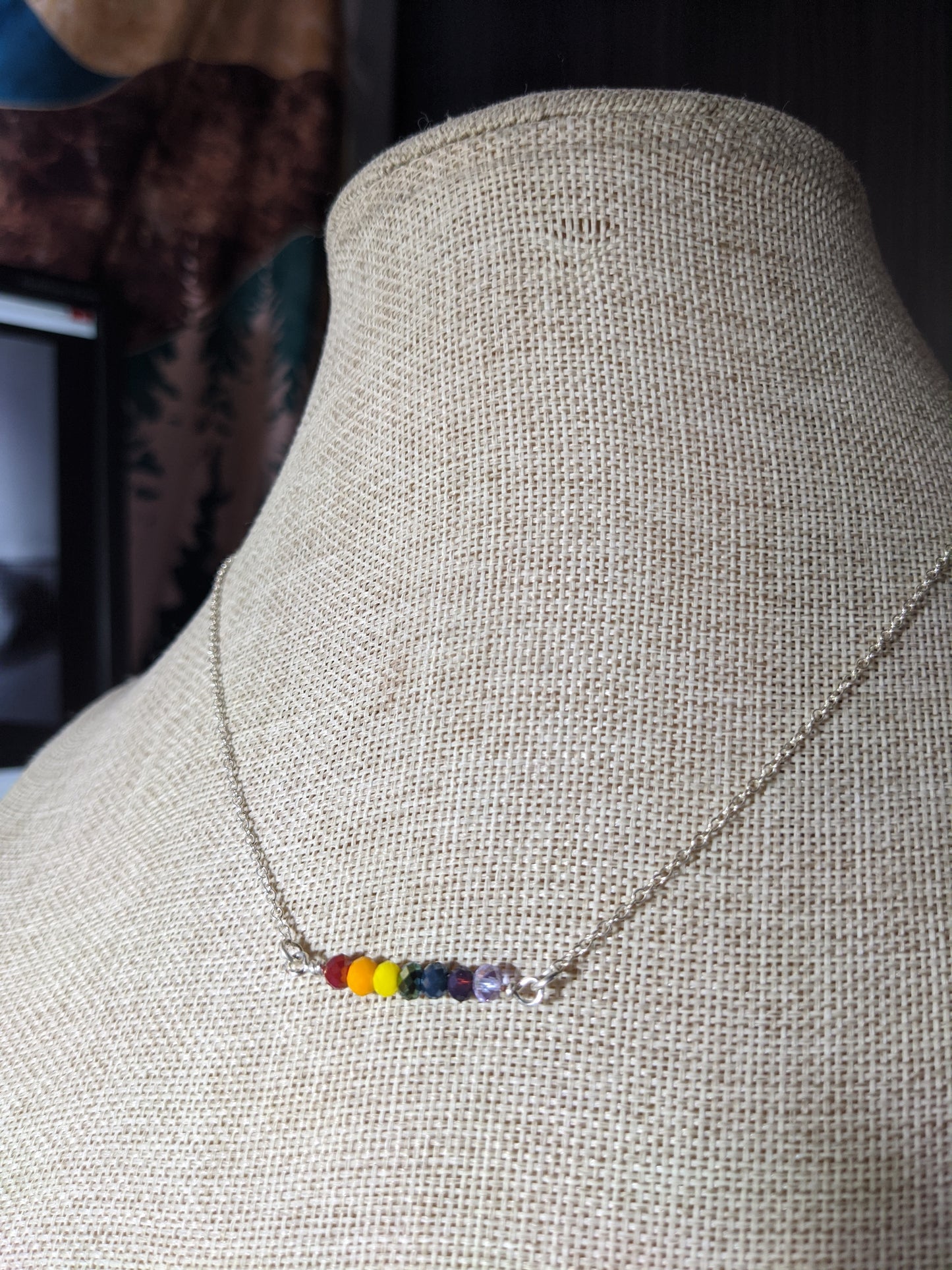 Rainbow Pride Necklace on Sterling Silver (MTO)