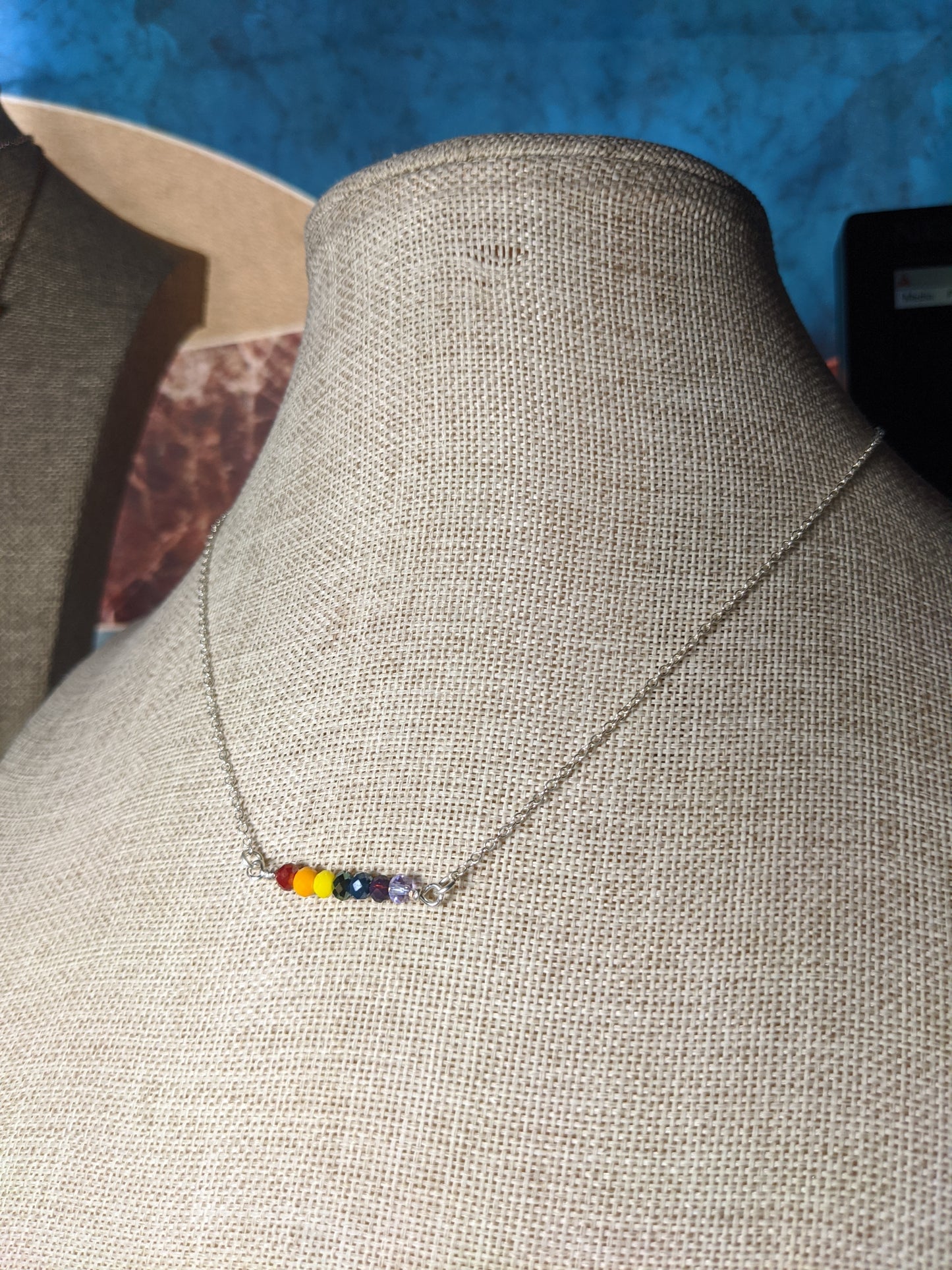 Rainbow Pride Necklace on Sterling Silver (MTO)