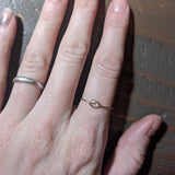 Dainty Knotted Sterling Silver Ring - Various Sizes Available