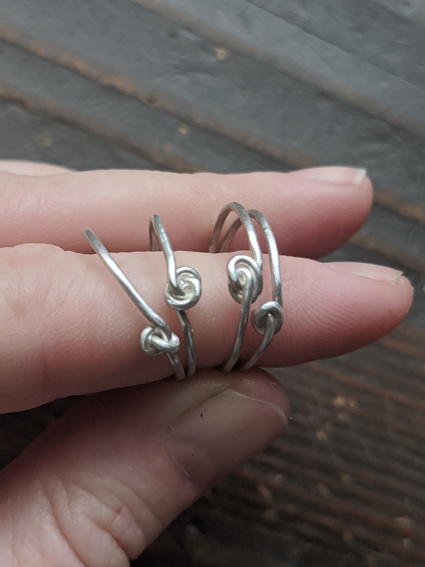 Dainty Knotted Sterling Silver Ring - Various Sizes Available (MTO)