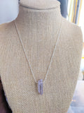 Purple Quartz Crystal Point on Sterling Silver