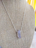 Purple Quartz Crystal Point on Sterling Silver