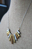 Multi-Color Hematite Statement Necklace on Silver