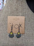 Blue and Yellow Small Chandelier Earrings