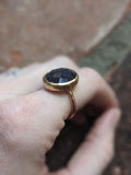 Blue Goldstone and Brass Ring MTO