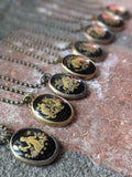 Vintage Zodiac Sign Brass Necklace