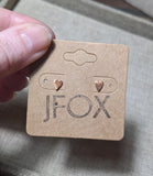 Copper Heart and Sterling Silver Studs (RTS)