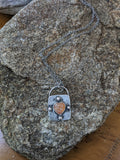 Silver Heart Lock Necklace (Variety of Stones Available) MTO