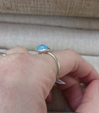 Turquoise Oval Sterling Silver Ring - (Various Sizes Available)
