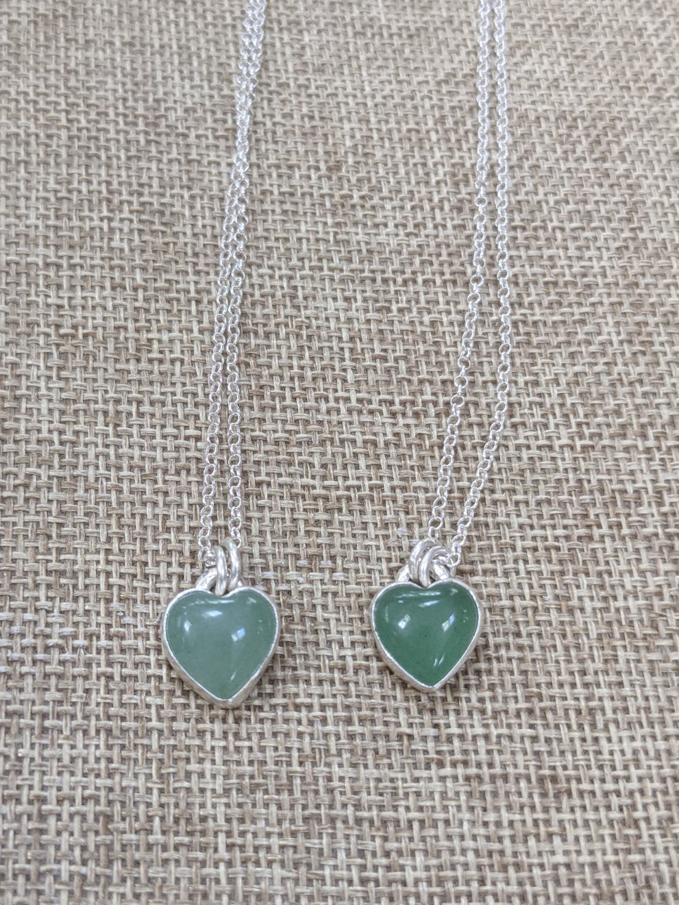 Green Aventurine Mini Heart Necklace (MTO)