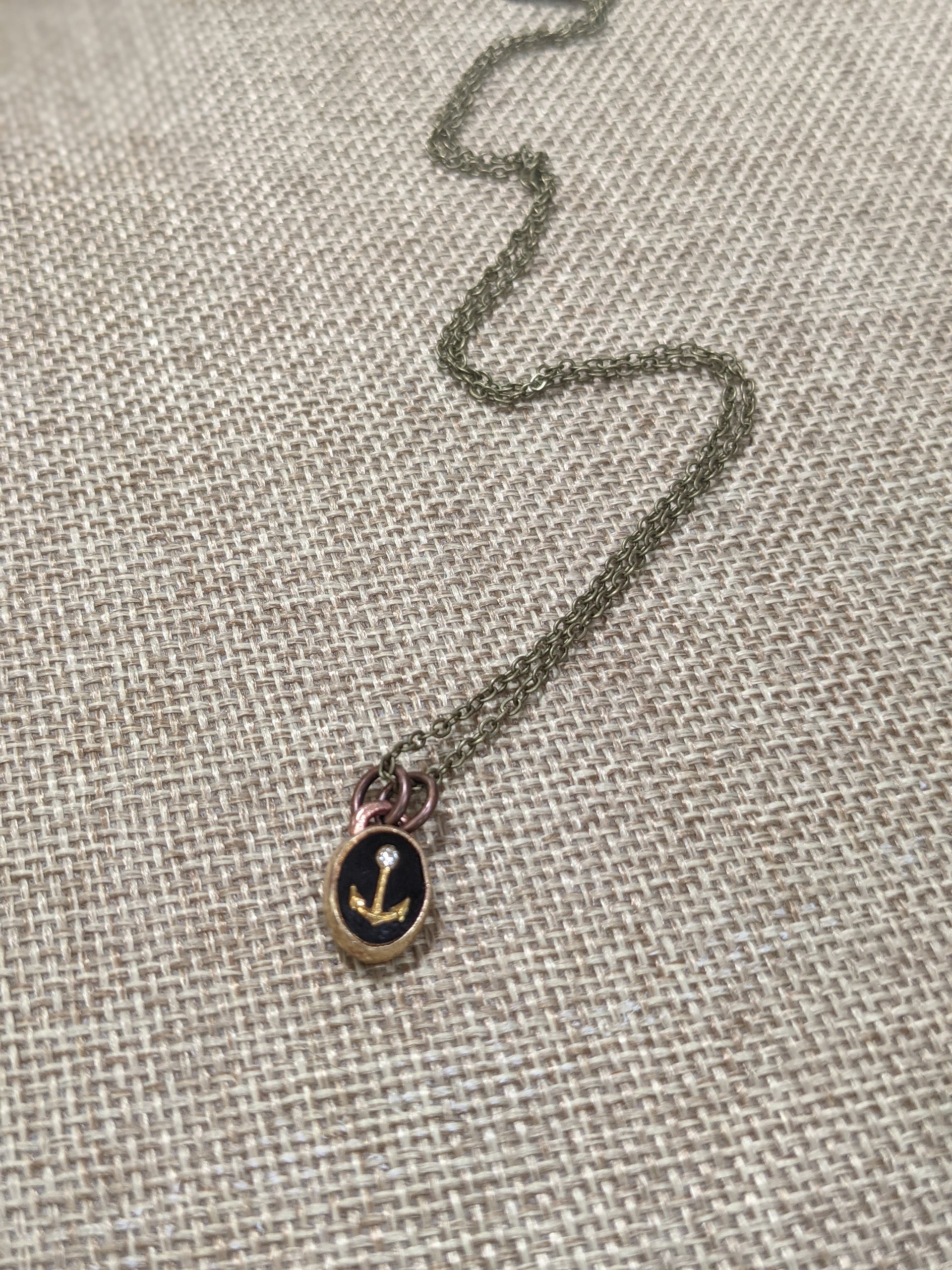 Anchors Aweigh Vintage Anchor Pendant on Brass (Made To Order)