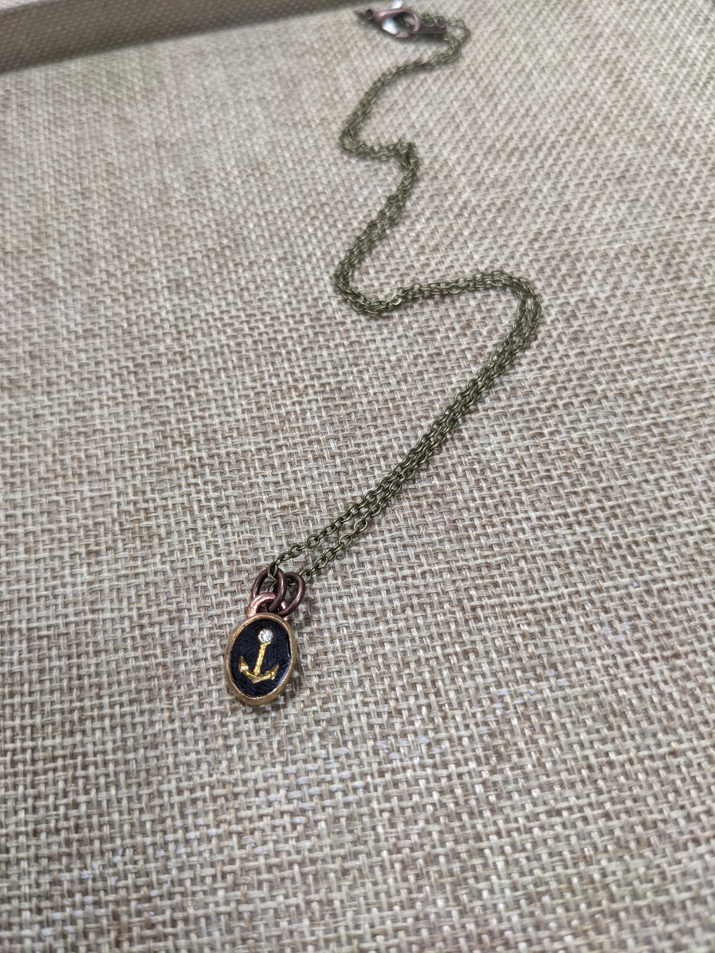 Anchors Aweigh Vintage Anchor Pendant on Brass (MTO)