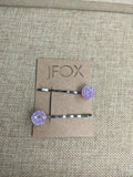 Light Purple Druzy Bobby Pin Set of 2