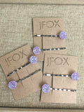 Light Purple Druzy Bobby Pin Set of 2