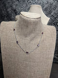 Dainty Garnet Necklace on Stainless Chain