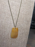 Yellow Agate Pendant on Brass