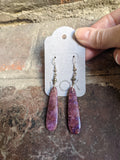 Lepidolite Tear Drop Earrings